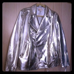 Silver leather jacket
